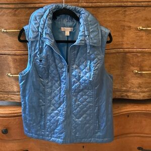 Laura Ashley Sky Blue Quilted Vest